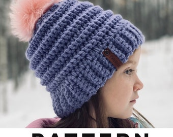 Crochet Beanie Double Strand Crochet Beanie Easy Crochet Hat Quick Crochet Hat Winter Hat Crochet Pattern Crochet Toque Thick Hat Bulky