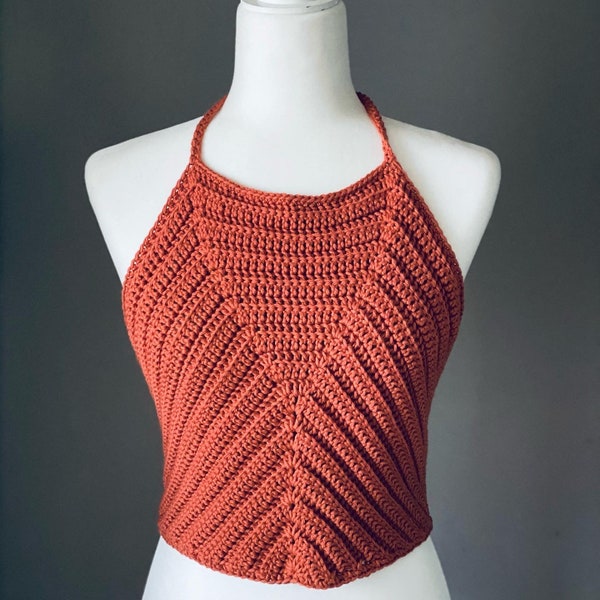 Crochet Pattern Halter Top Tank Top Festival Top Hippie Boho Summer