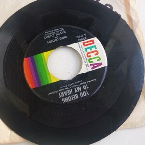 Bing Crosby – You Belong To My Heart VG++ Original Decca 45RPM 23413 Record 1950  vinyl