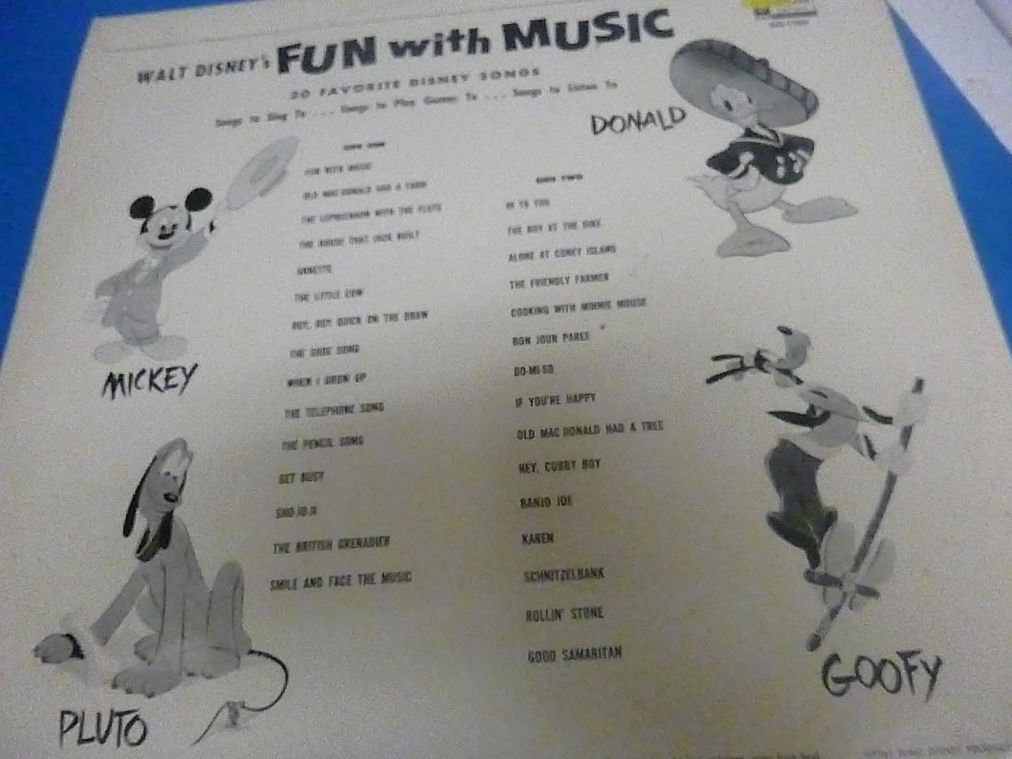 ウォルト・ディズニーの楽しい音楽 1961 DQ-1209 ビニール 12'' - Etsy