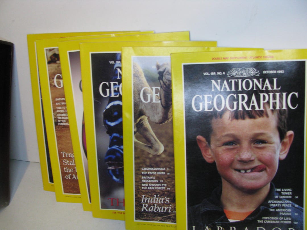 National Geographic英語版1993-94年版 ケース付　美品 The National Geographic Magazine July - Dec 1993 With Case - Etsy