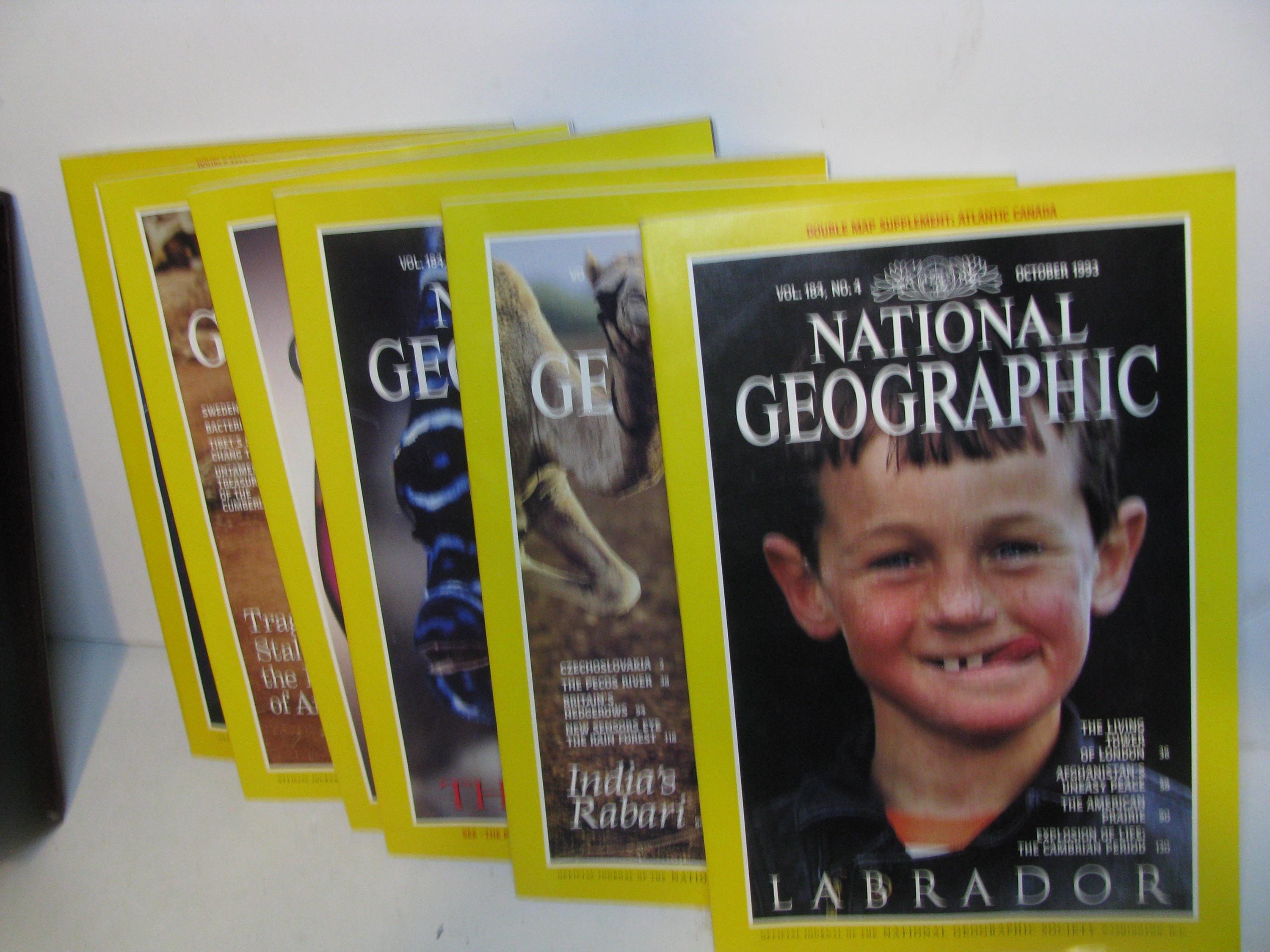 The National Geographic Magazine July - Dec 1993 With Case - Etsy
