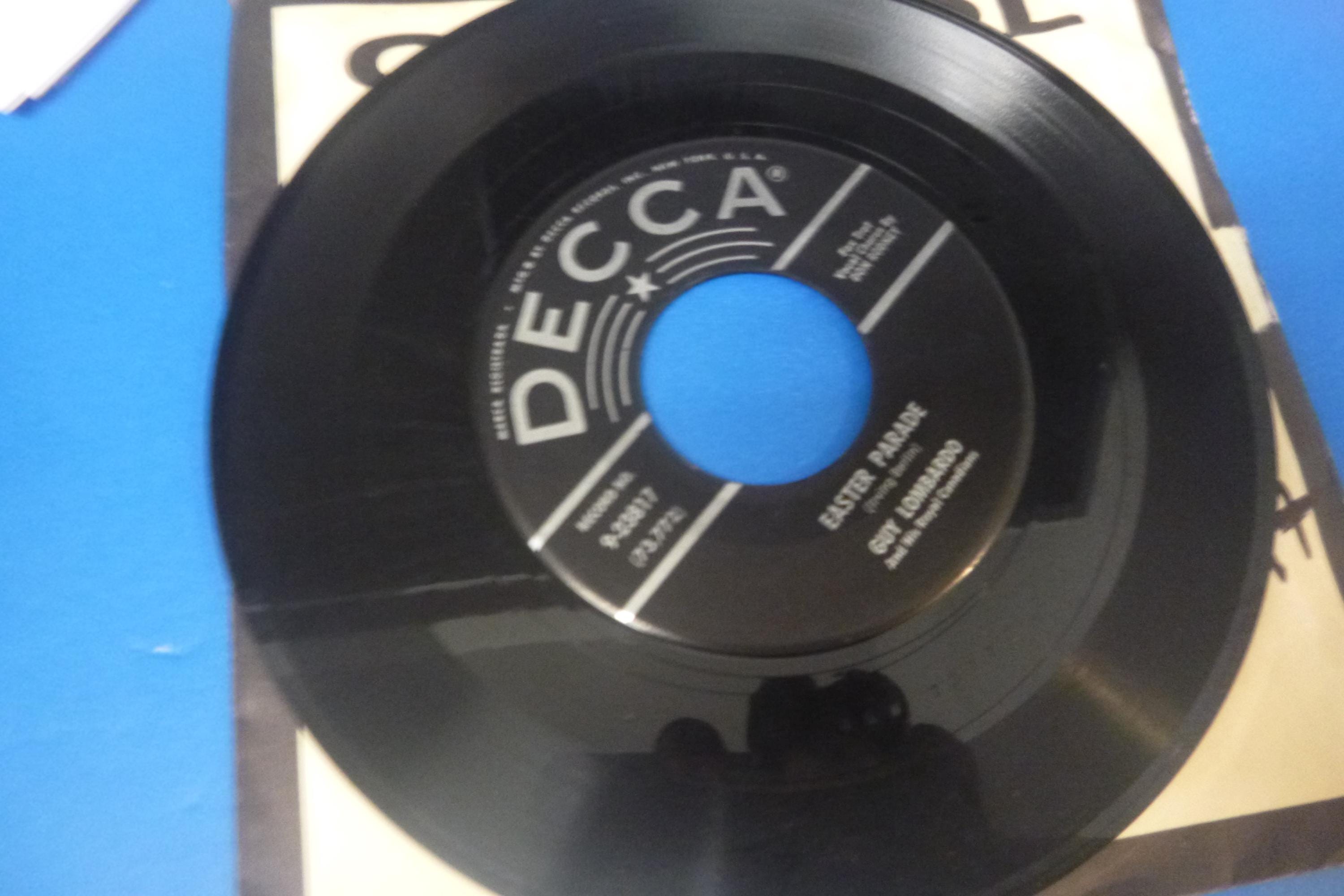 古い 45 RPM レコード - Decca 9-23817 - Guy Lombardo - Easter
