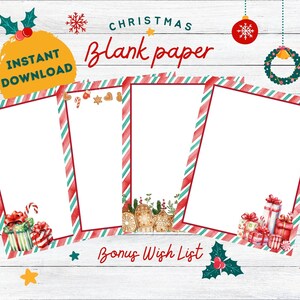 Weihnachtsbrief zum Ausdrucken | Weihnachtswunschliste für Kinder | Weihnachtsbrief an den Weihnachtsmann | "Weihnachten Liste Buchstabe |." Weihnachten 2023 zum Ausdrucken