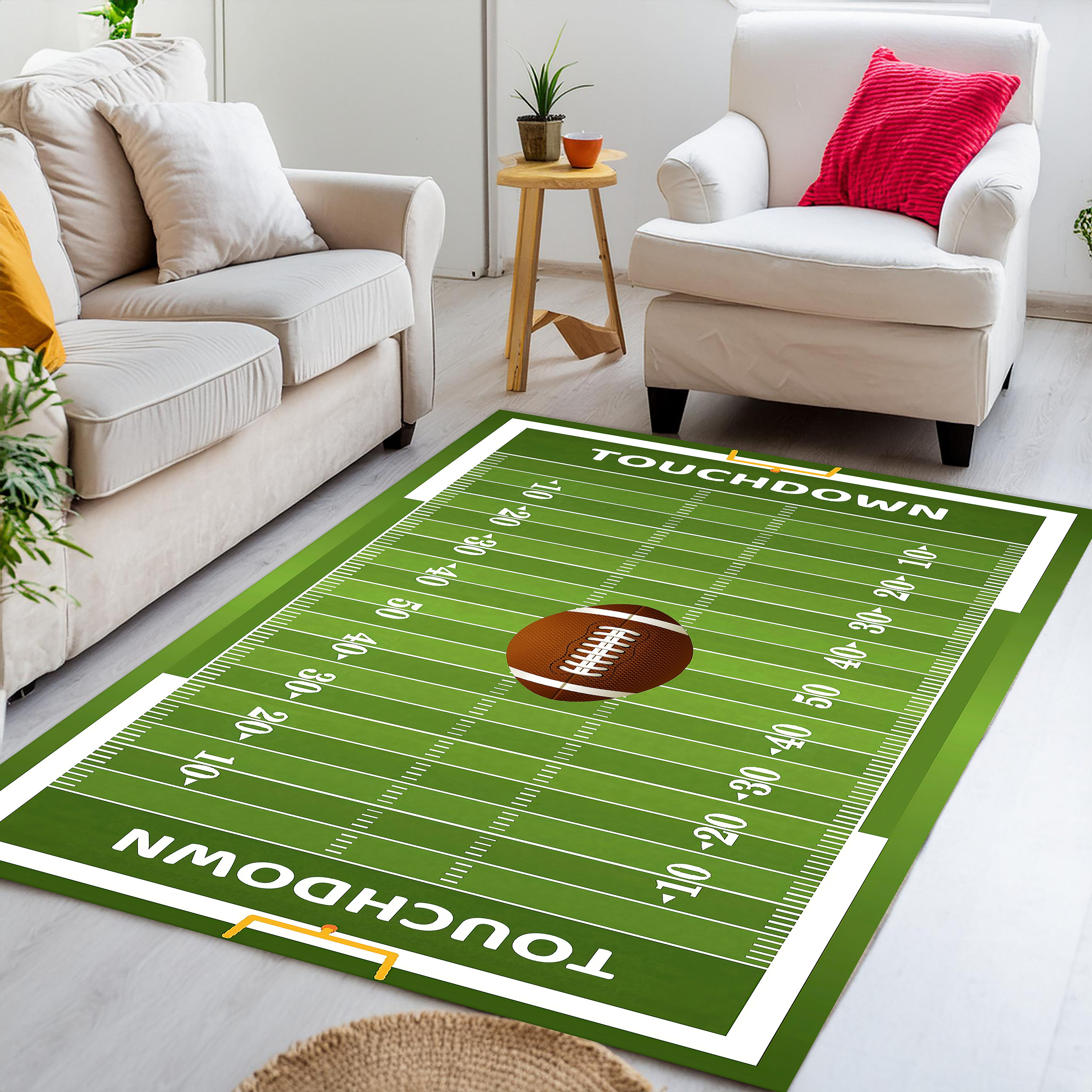 Foosball Rug American Football Rug, Soccer Field Rug, Custom Team Logo Rug, Sports ...