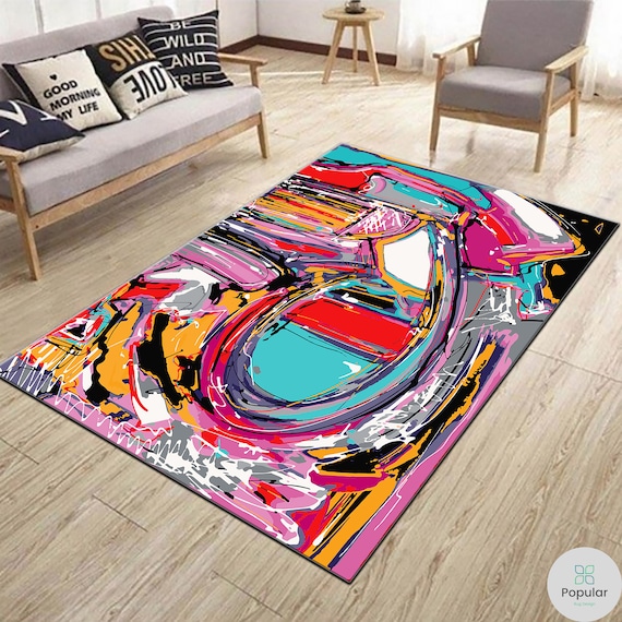 Graffiti Rug Carpet, Paint Patterned Carpet, Colorful Rug, Artistic Rug,  Themed Rug, Abstract Art Rug,modern Rug, Area Rug,art Rug 