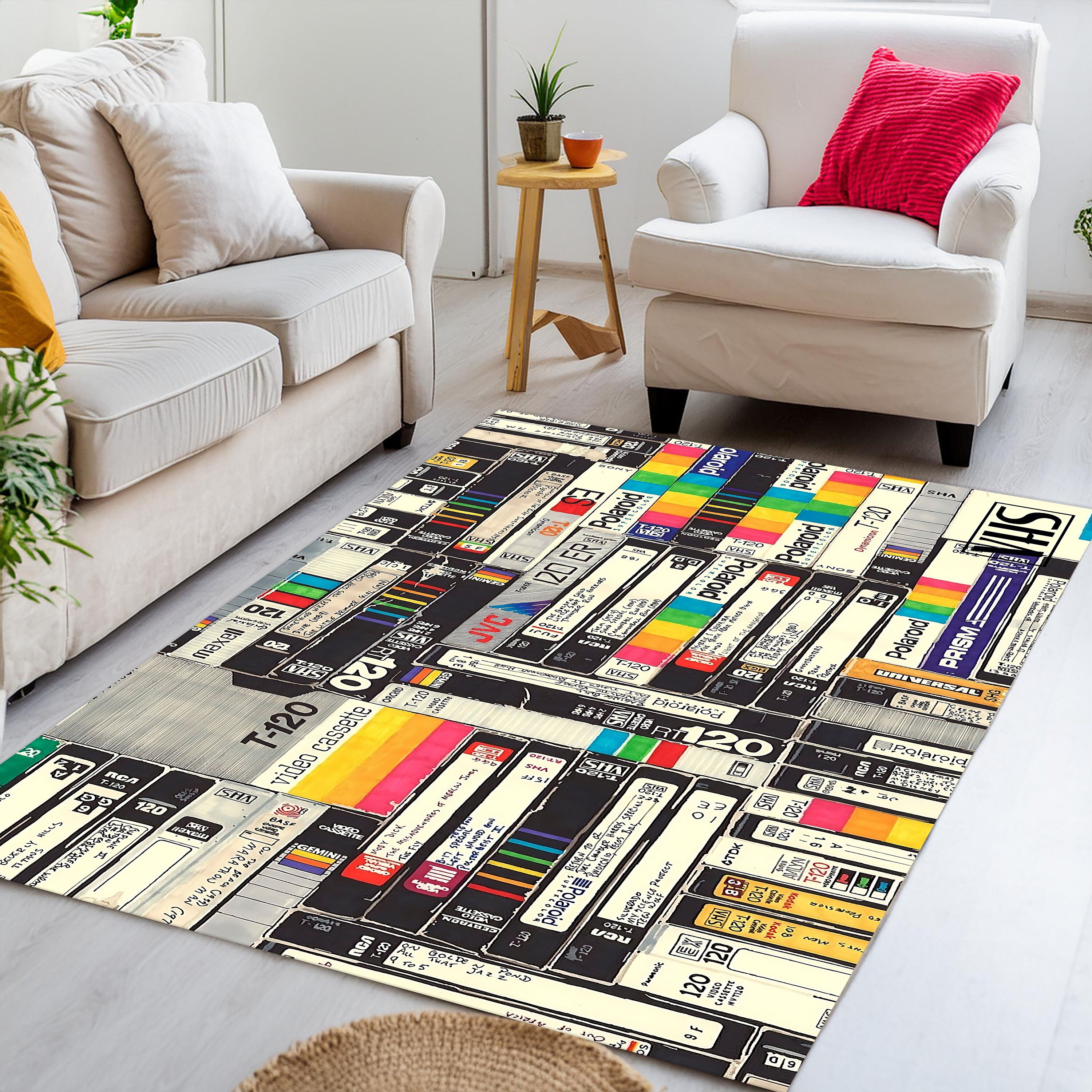 Tape Rug, Vhs Rug Rug,retro Cassette Rug, 80s Rug,retro Rug,living Room ...