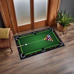 Billiard Lover Rug, Billiards Rug,Billiard Ball Rug, Game Room Rug,Board Game Rug,Gift For Billiard Lovers,Teen Room Rug,Playroom Rug