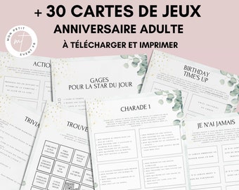 Jeux anniversaire Adulte - Animation anniversaire adulte - Activités anniversaire - Idée animation anniversaire adulte - Jeux fête adulte