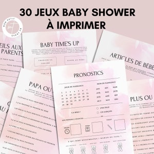 Jeux Baby Shower Automne à imprimer - 30 Activités Baby Shower en français à télécharger - Jeux Fête Prénatale - Prédiction Bébé Français