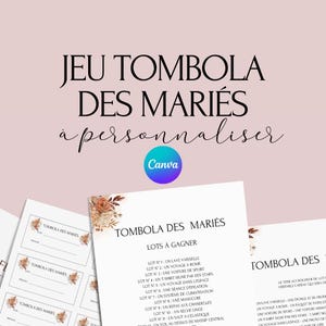 Bruiloftsloterijspel - Ideale activiteit voor een bruiloft - Bruiloftsloterij - Franse bruiloftspellen - Cadeau-idee voor een bruiloftsloterij - EVJF