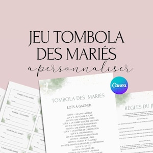 Wedding Raffle Game - Ideal Activity for a Wedding - Wedding Lottery - French Wedding Games - Wedding Raffle Gift Idea - EVJF