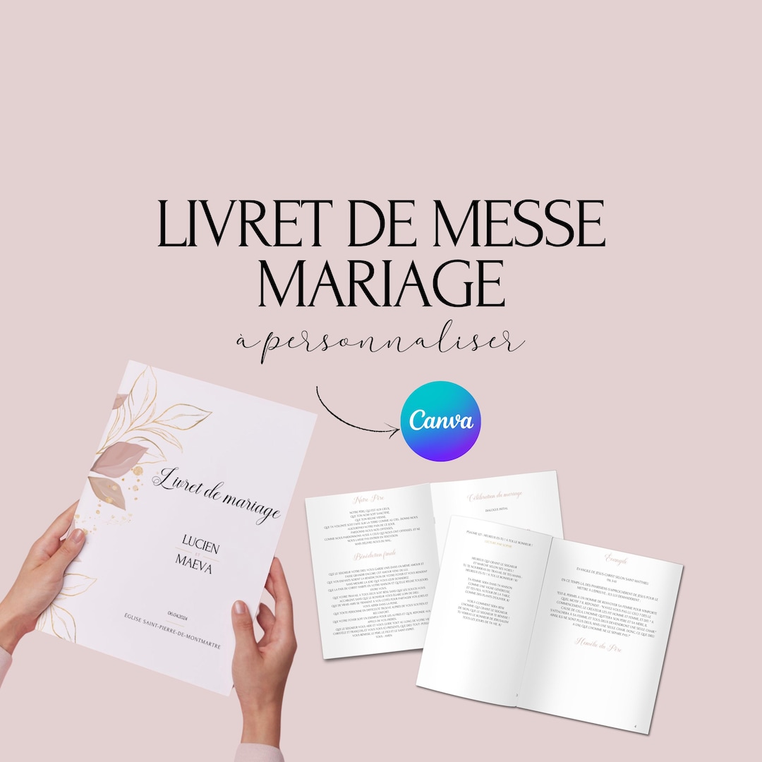 livret-de-messe-mariage-personnalisable-sur-canva-livret-de-mariage