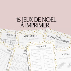 Jeux de Noël à imprimer pour adulte - Activités Noël - Carte de jeux pour Noël - Jeux de Noël animation - Jeux de Noël entre collègues