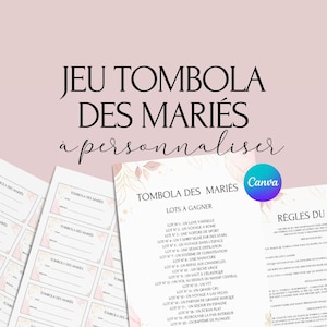 Wedding Raffle Game - Ideal Activity for a Wedding - Wedding Lottery - French Wedding Games - Wedding Raffle Gift Idea - EVJF