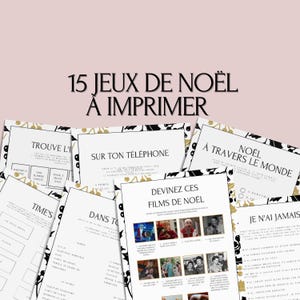 Jeux de Noël imprimable en français - Activités Noël - Carte de jeux pour Noël - Jeux de Noël animation - Jeux de Noël au bureau