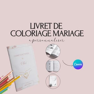 Livret de coloriage - Livret d'activités mariage -  Livret activité mariage - Jeux enfants mariage - Kit activités mariage - Jeux Mariage