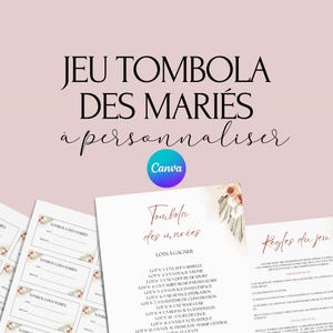 Gioco della lotteria nuziale - Attività ideale per un matrimonio - Lotteria nuziale - Giochi di nozze francesi - Idea regalo per la lotteria nuziale - EVJF