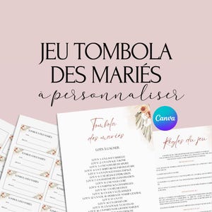Wedding Raffle Game - Ideal Activity for a Wedding - Wedding Lottery - French Wedding Games - Wedding Raffle Gift Idea - EVJF