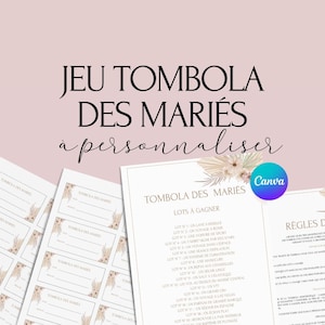 Wedding Raffle Game - Ideal Activity for a Wedding - Wedding Lottery - French Wedding Games - Wedding Raffle Gift Idea - EVJF