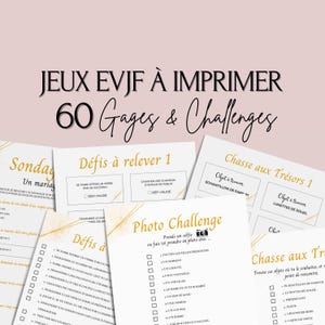 Jeux EVJF à imprimer - 60 Gages, Défis & Challenges pour un enterrement de vie de jeune fille en ville - Activités EVJF - EVJF - 001