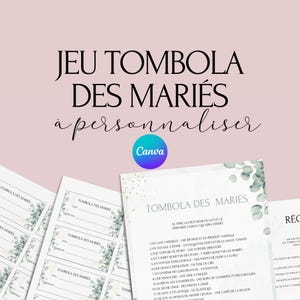 Sorteo de eucalipto para bodas: actividad ideal para bodas - Lotería de bodas - Juegos de boda franceses - EVJF