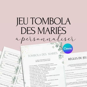 Eucalyptus Theme Wedding Raffle Game - Ideal Activity for a Wedding - Wedding Lottery - French Wedding Games - EVJF