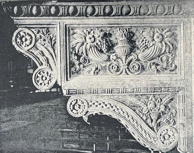 Antique Italian Renaissance Print | Santa Croce Church Sculpted Corbel ...