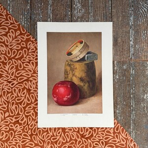 1911 Gourmet Cheeses Print: Vintage Kitchen Lithograph