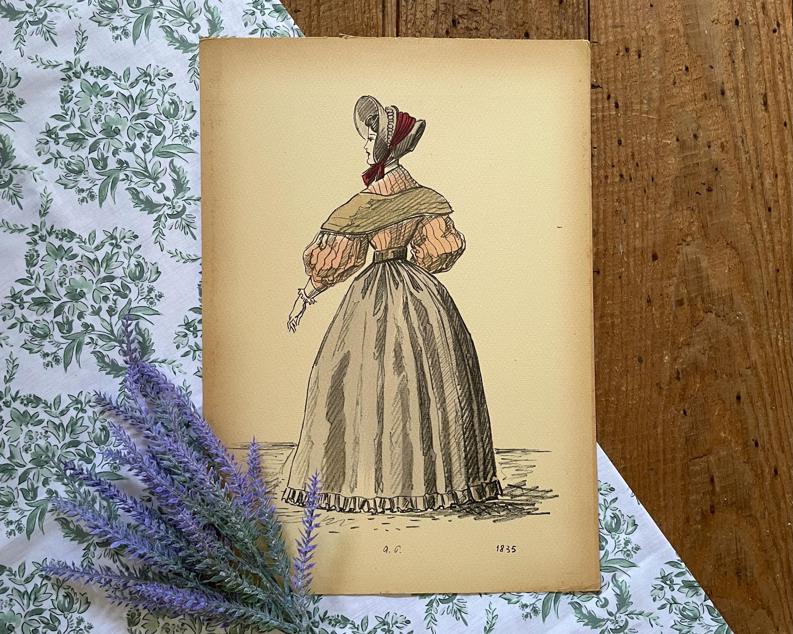 1835 Fashion Plate: Post Regency Era Costume Print - Etsy