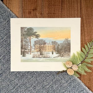 1878 Warter Priory Print: Antique English Landscape Lithograph