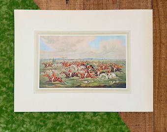 Antique English Sporting Print, Tally Ho Hunt Scene, Henry Alken Wall Art