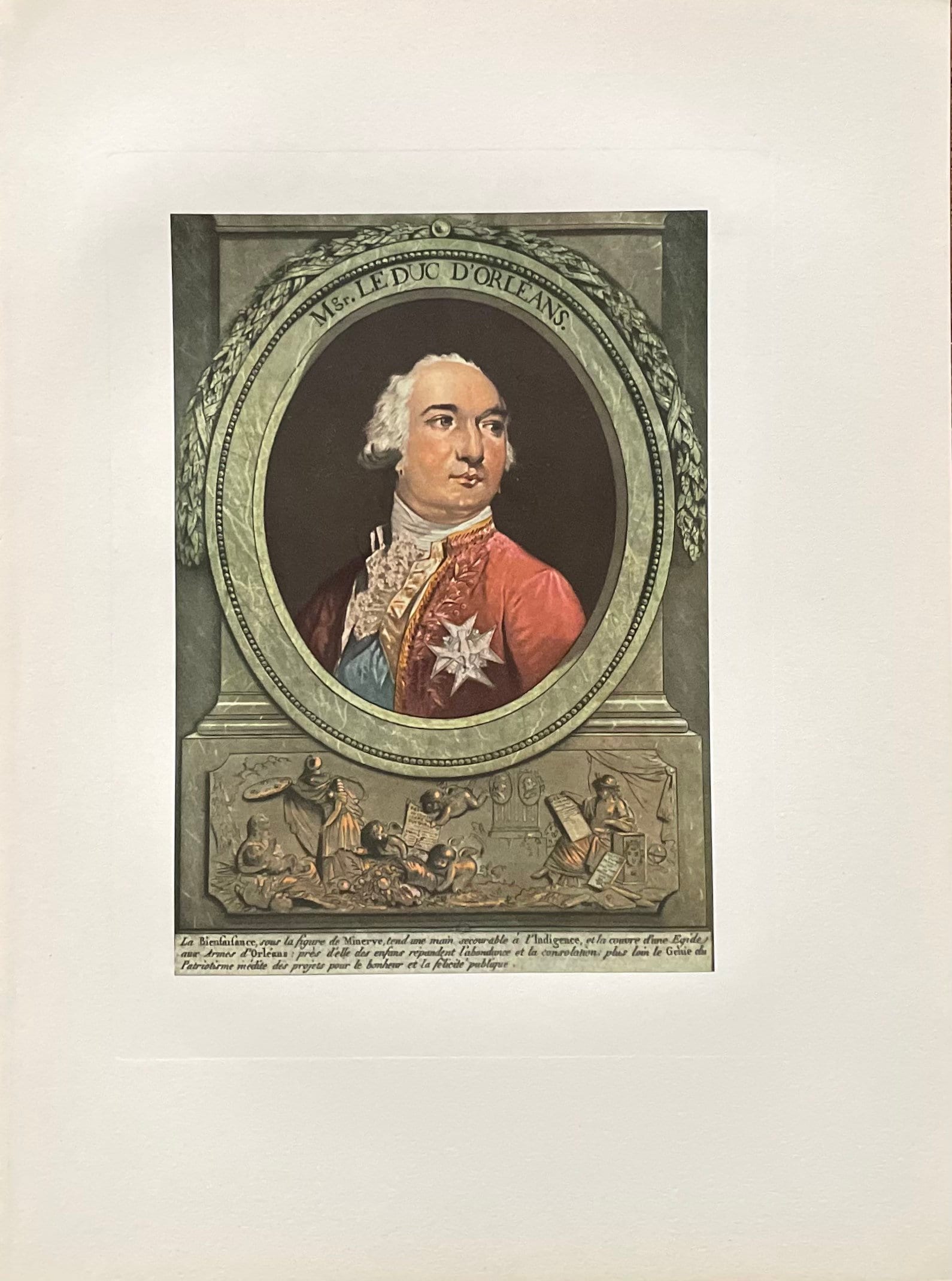 Monseigneur Le Duc Dorléans Illustrated Plate French Offset Lithography