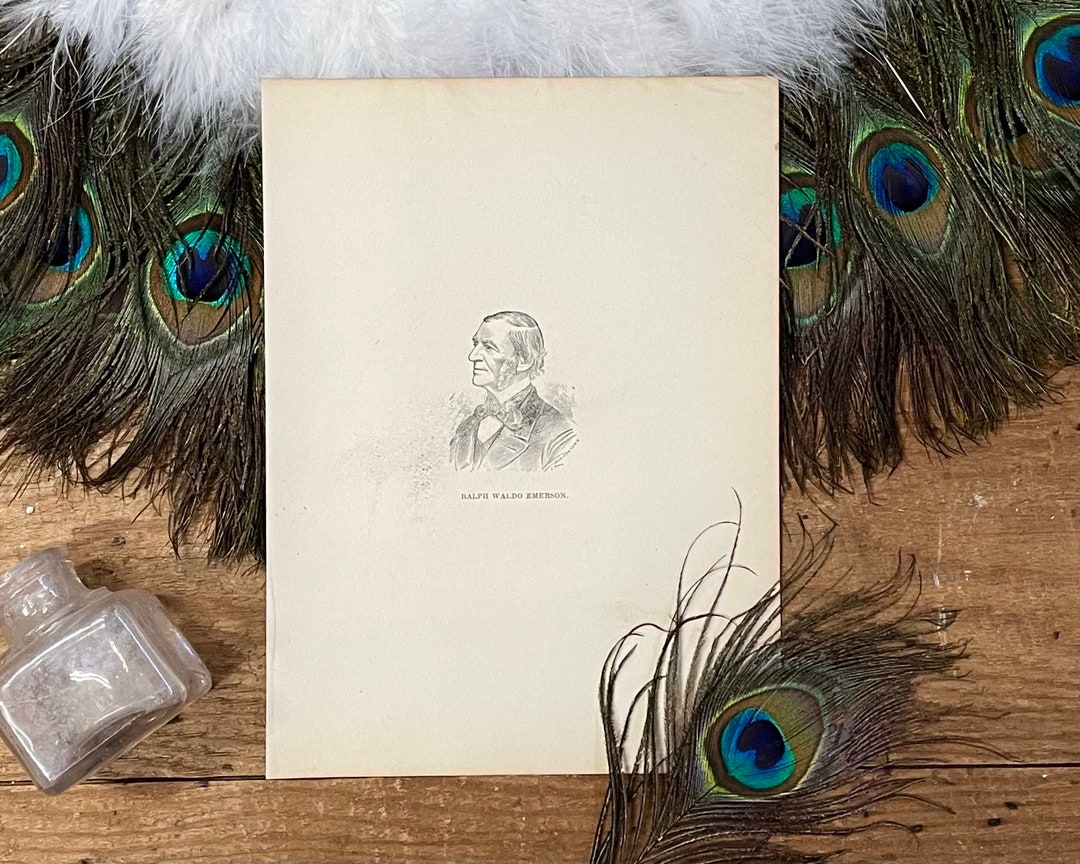 Ralph Waldo Emerson Portrait Print: Engraved Literary Art - Etsy