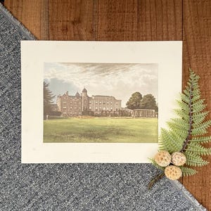 1878 Eastwell Park Lithograph: Antique English Landscape Print
