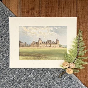 1878 Stevenstone Park Print: Antique English Estate Lithograph