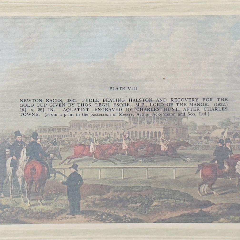 Antique English Horse Racing Print, Newton Races, Equestrian Sporting ...