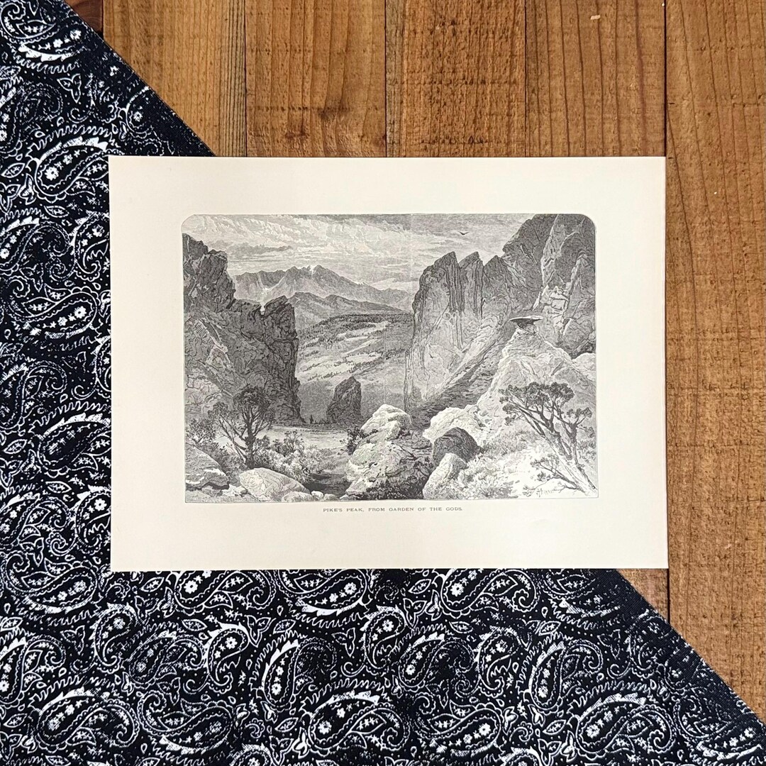 Pike's Peak Antique Engraving: 1872 Colorado Rocky Mountain Print - Etsy