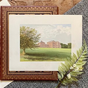 Antique Chromolithograph: Mersham Hatch, Kent England (1878)