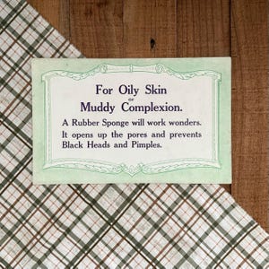 Cosmetic Sponge Sign! Self Care! General Store Advertising Display Sign! Vintage Retail Apothecary Signage! Merchandising Wall Hanging!