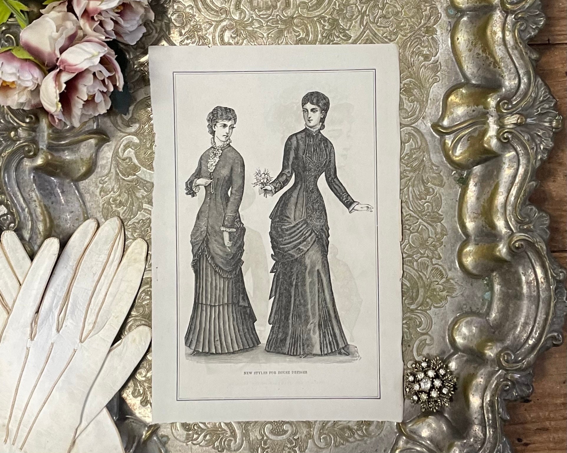 Victorian Fashion Print: 1880s House Dress, Spring Jackets - Etsy