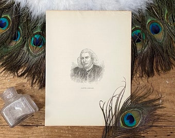 Samuel Johnson Portrait: Engraved Literary Print