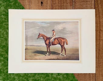 Antique Horse Racing Print | Velocipede and Rider | Equestrian Art