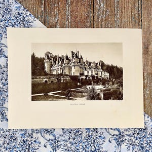 Chateau D&#39;ussé Print: Sepia Toned French Castle Architecture