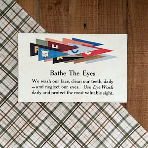 Bathe the Eyes Sign! General Store Store Advertising Display Sign! Vintage Retail Apothecary Signage! Medical Merchandising Wall Hanging!