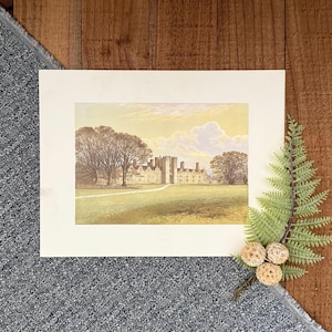 1878 Knole House Lithograph: Antique English Architecture Print