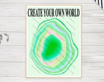 Aura Wall Poster/Art | Digital Download | Trendy Print Poster | Retro Poster | Groovy Poster | Trendy Print | 8.5 x 11 in