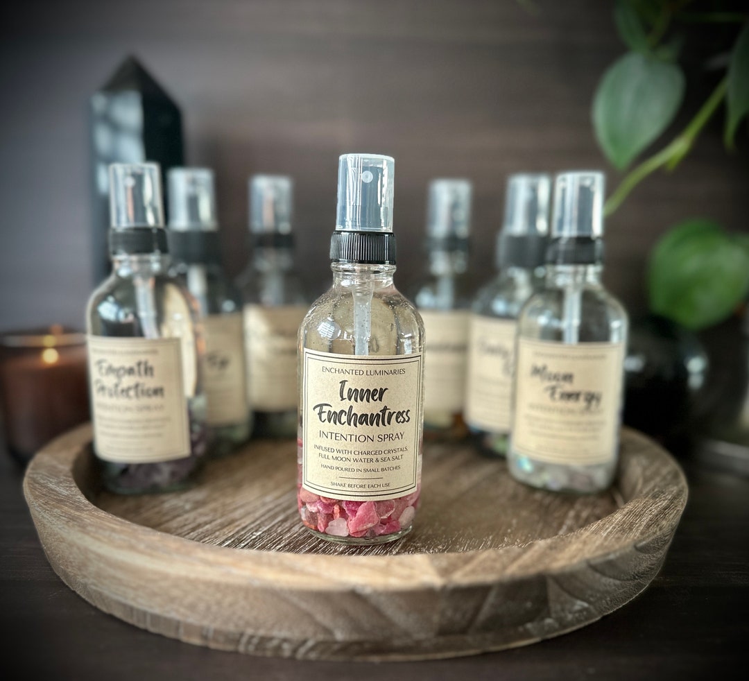 Crystal Infused Spray Energy Mist Room Cleansing Room Spray Intention