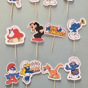 Smurfy Cupcake Toppers/Picks