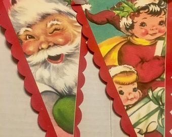 Vintage Christmas banner